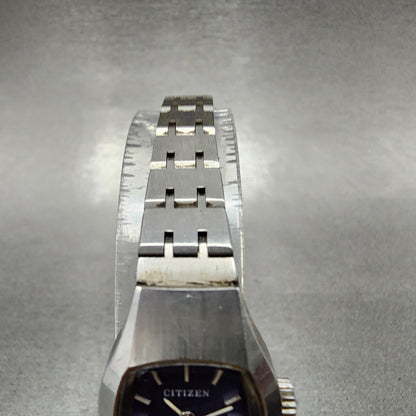Citizen Special Watch Women 19mm Blue Dial Silver Tone Manual 4-673344 Runs