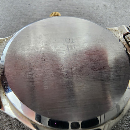 Seiko Solar Watch Men 35mm Champagne Dial Two Tone Round V181-0AK0 Runs