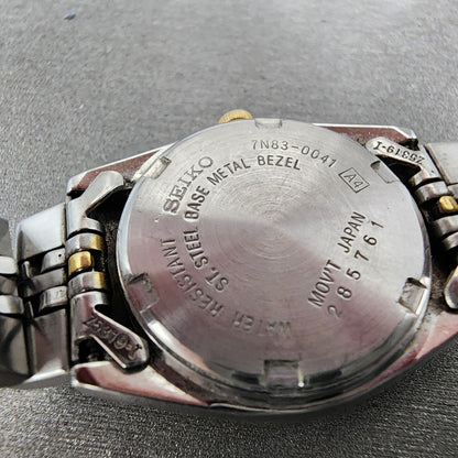 Seiko Watch Women 25mm White Dial Two Tone Daydate 7N830041 Wilmington College9