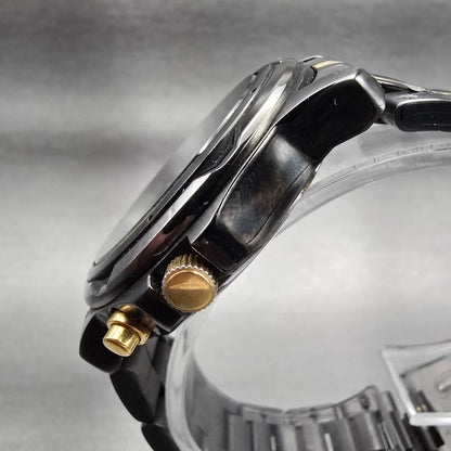 Seiko Pulsar Watch Men 39mm Black Dial Round Chrono Alarm V072-0050 New Battery2
