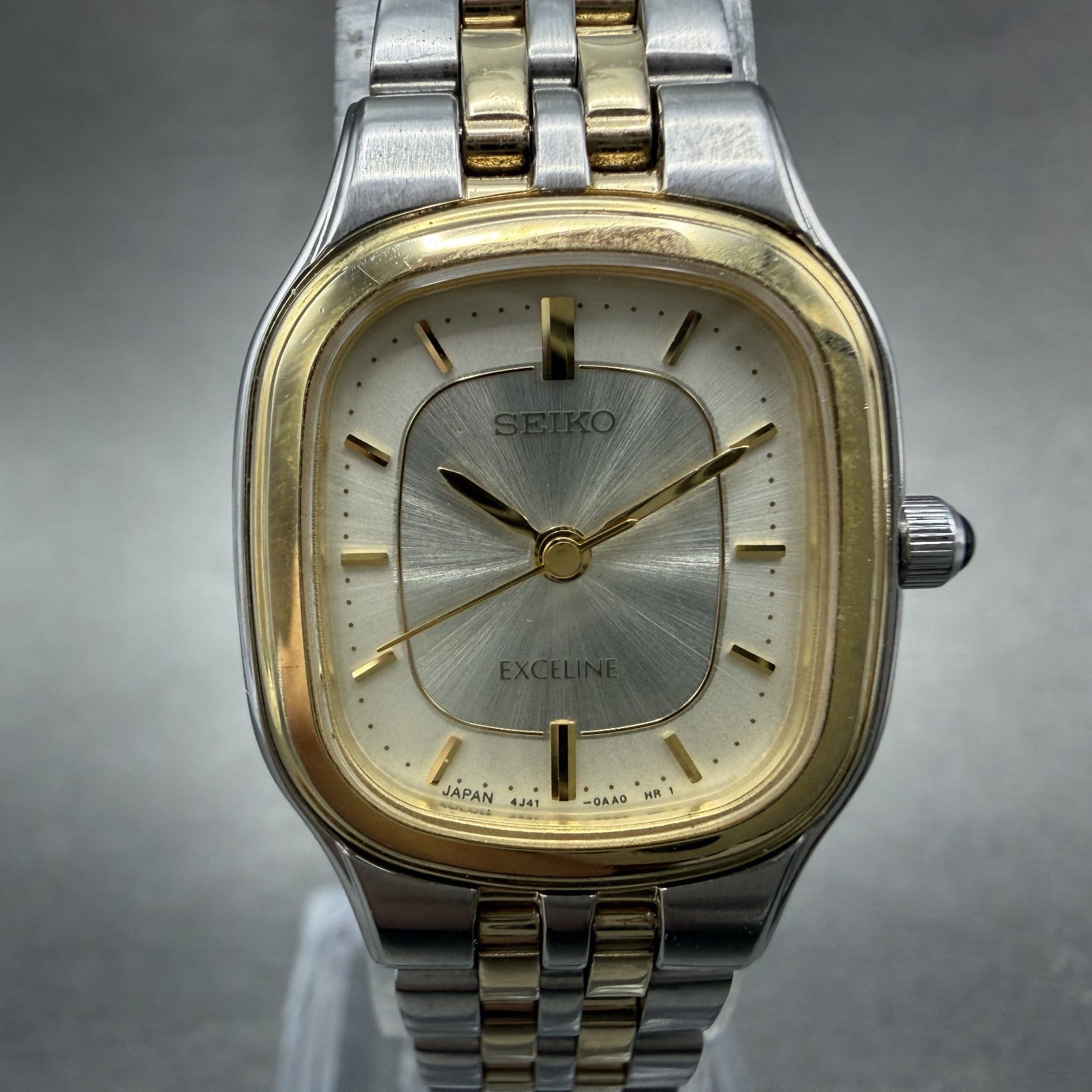 Seiko Exceline Watch Women 21mm White Dial Two Tone 4J41-0AA0 New Battery1