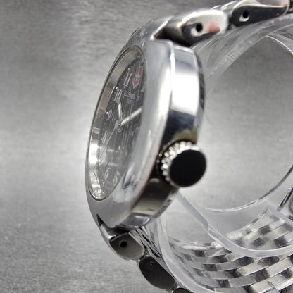 Victorinox Swiss Army Cavalry Watch Women 31mm Black Dial Steel Date New Battery2