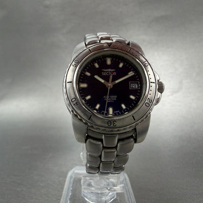 Sector ADV 5500 Dive Watch Women 29mm Blue Dial Silver Tone Date Round New Batt5