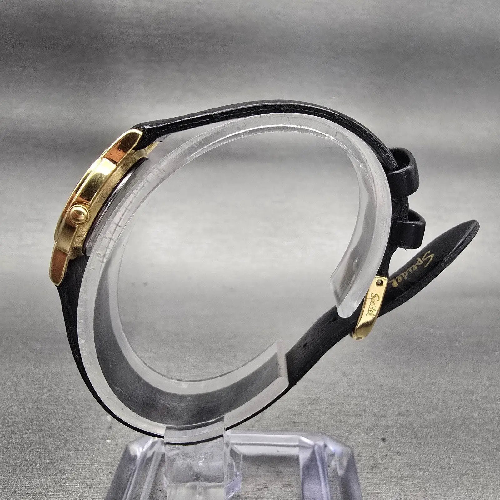 Seiko Watch Women 22mm Black Dial Gold Tone Round 1N01-0A19 New Battery Vintage6
