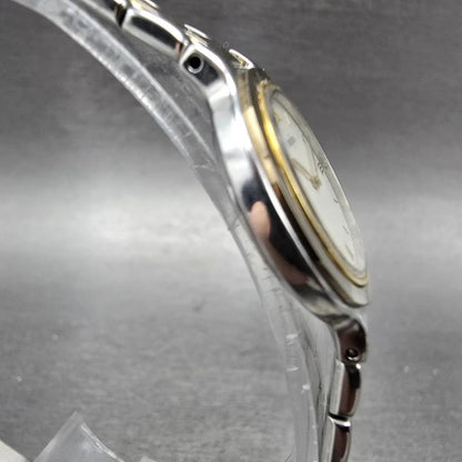 Seiko Cressta Watch Women 23mm White Dial Two Tone Round 2N20-0130 New Battery3
