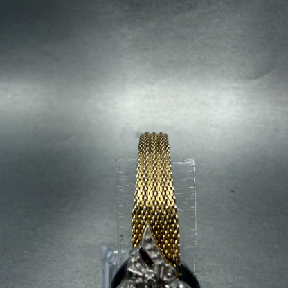 Lucien Piccard Dufonte Watch Women 17mm Champagne Dial Gold Diamond Bezel NewBat4