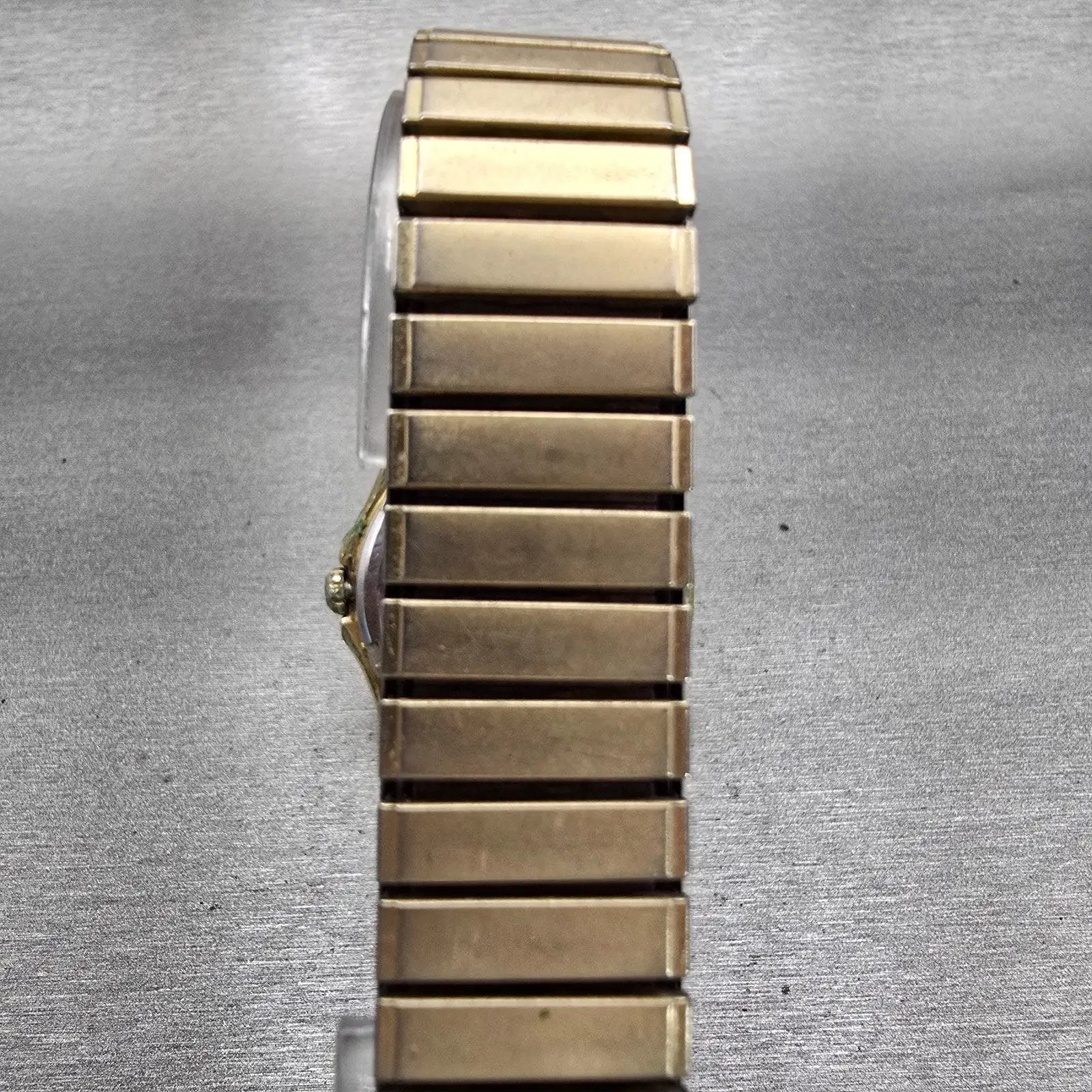 Seiko SQ Watch Men 36mm Black Dial Gold Tone Daydate 7559-6009 New Battery READ7