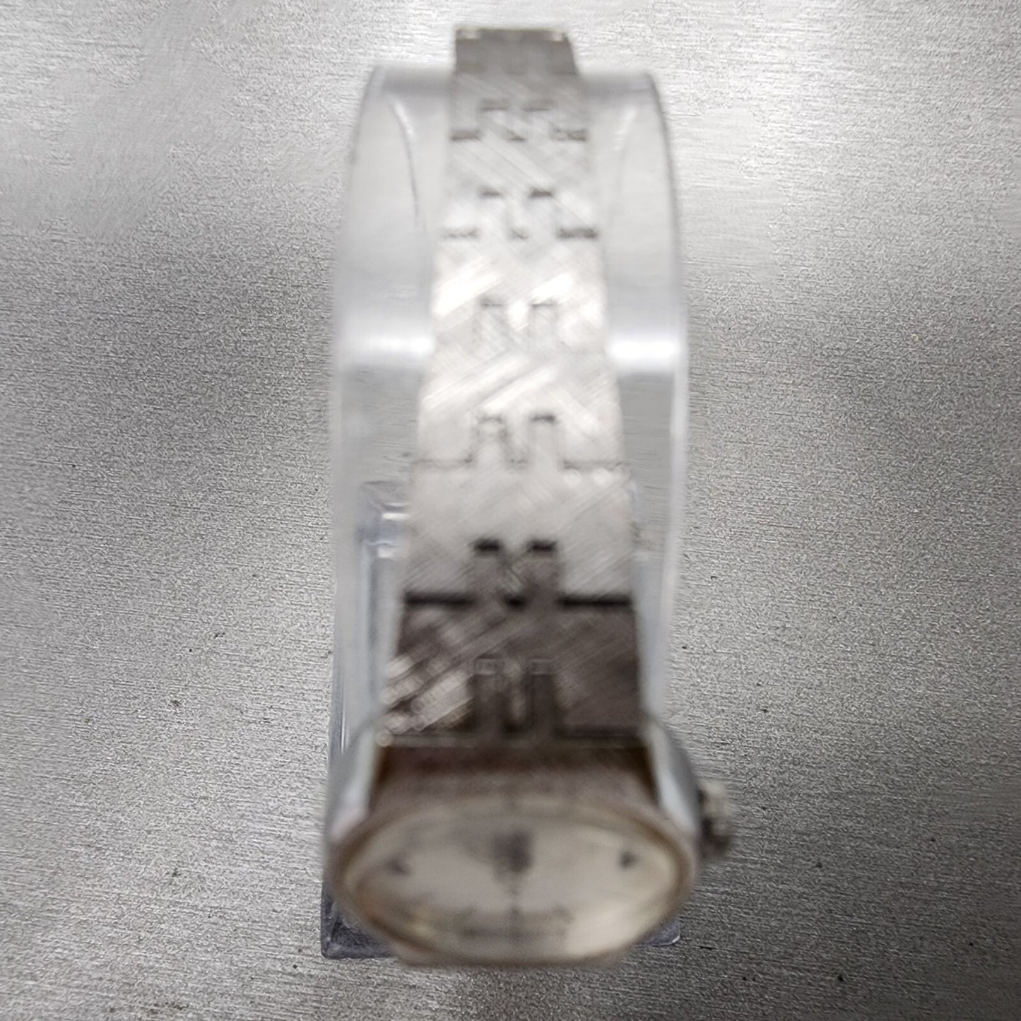 VTG Citizen CQ Watch Women 17mm Silver Dial Silver Tone Oval New Battery
