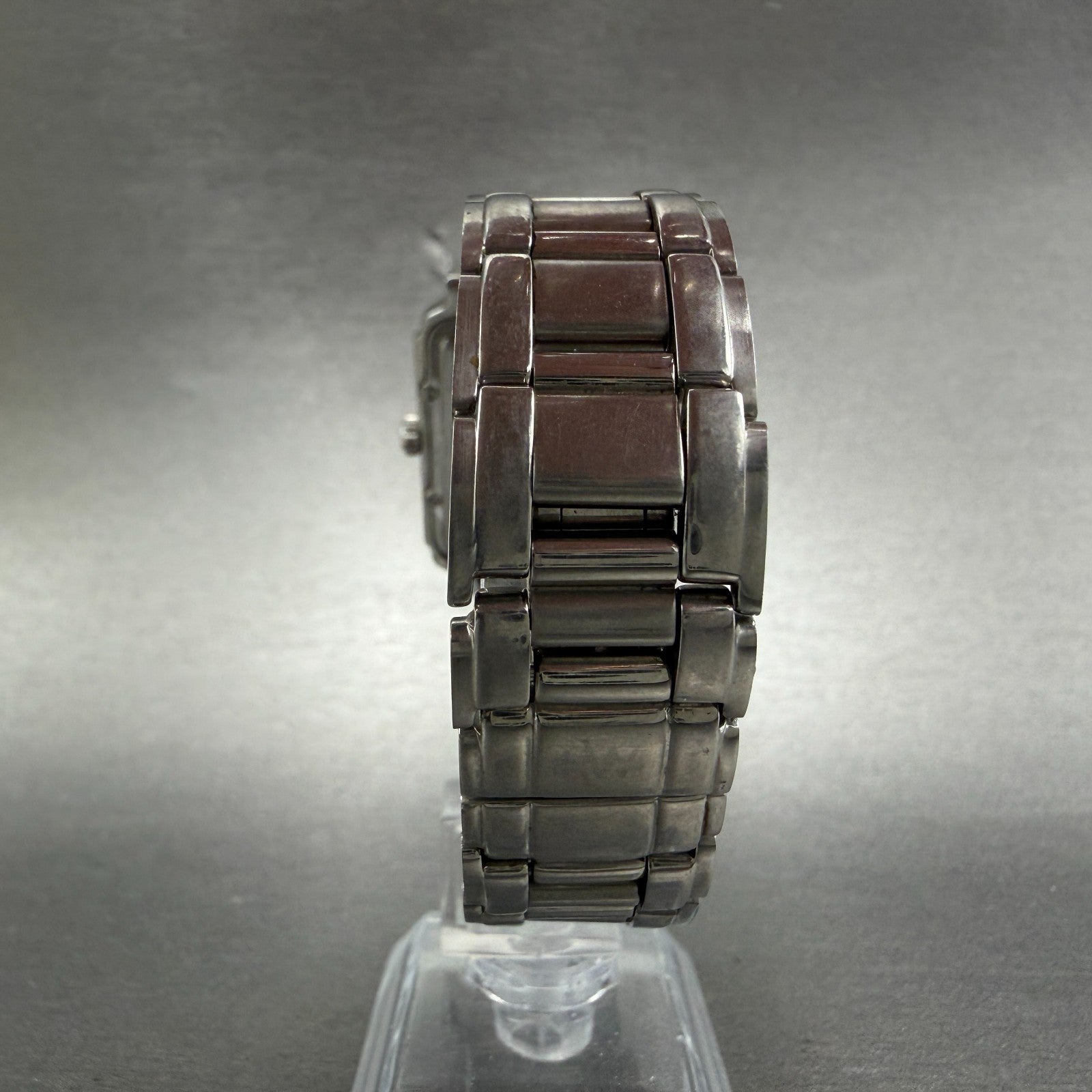 Raymond Weil Saxo Tank Watch Men 30mm Silver Dial Steel Date 9110 New Battery8