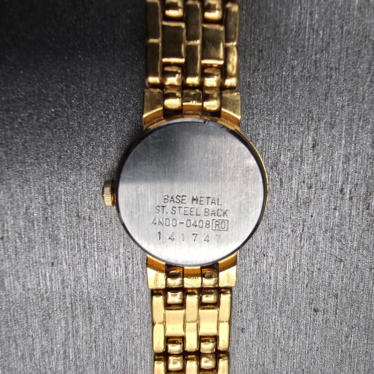 Seiko Watch Women 20mm Blue Dial Gold Tone Round 4N00-0408 New Battery Vintage10