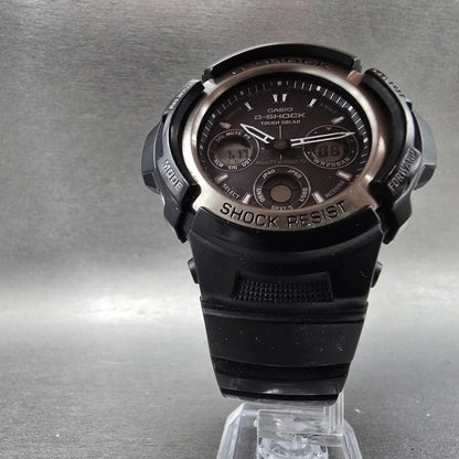 Casio G-Shock AWG-100 Watch Men 47mm Black Silver Alarm Chrono Solar Works JP5