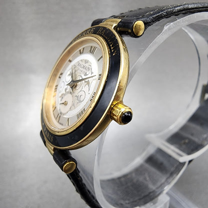 Pierre Balmain Watch Women 26mm White Dial Gold Tone Small Seconds New Batt2