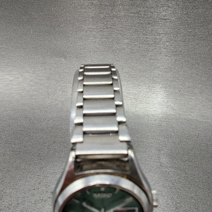 Seiko Watch Women 25mm Green Dial Silver Tone Daydate 43260070 New Battery4