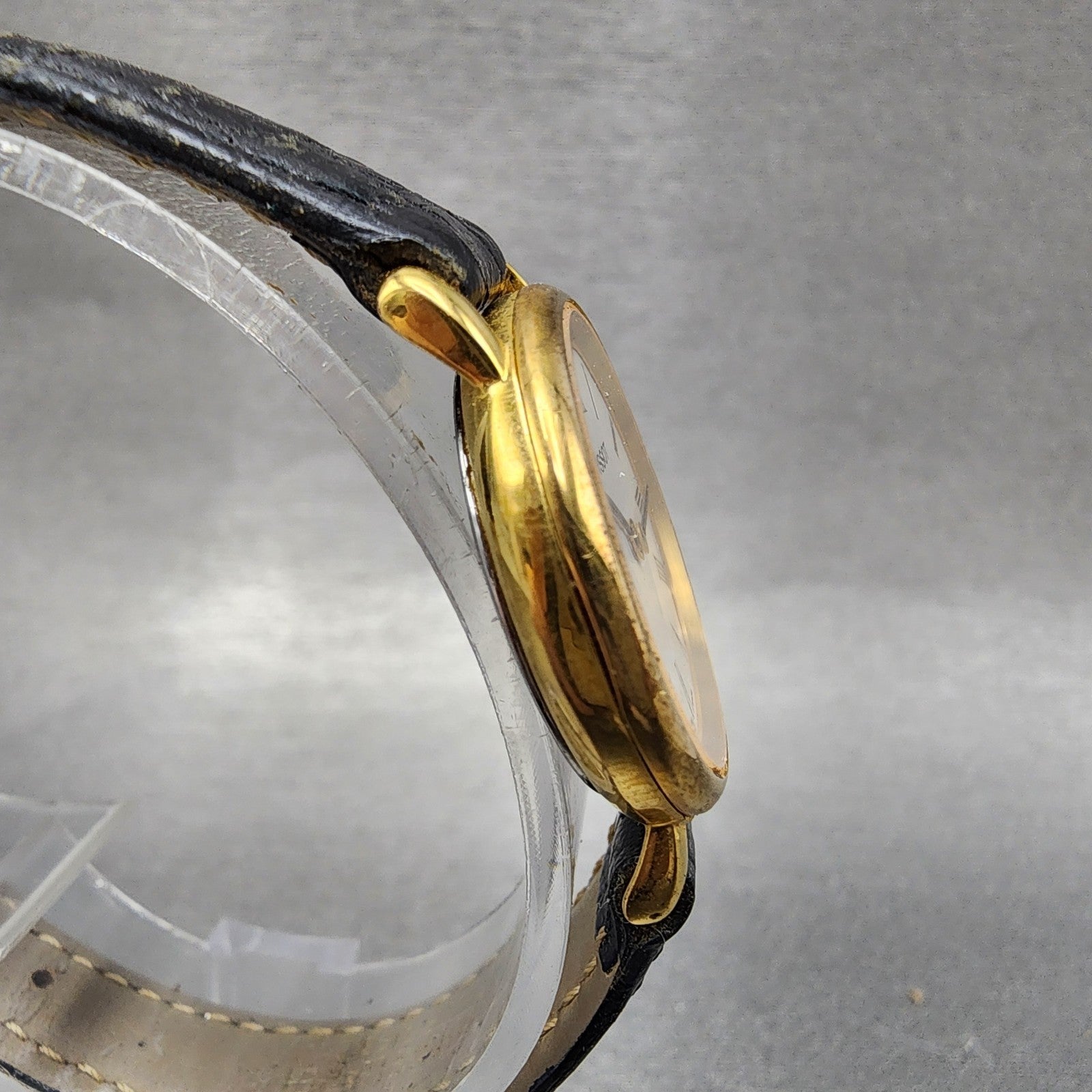 Tissot Watch Women 24mm White Dial Gold Tone Round T852K PARTS4