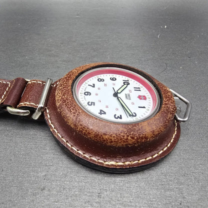 Victorinox Swiss Army Pocket Watch Men 48mm White Dial Silver Tone Round New Bat3