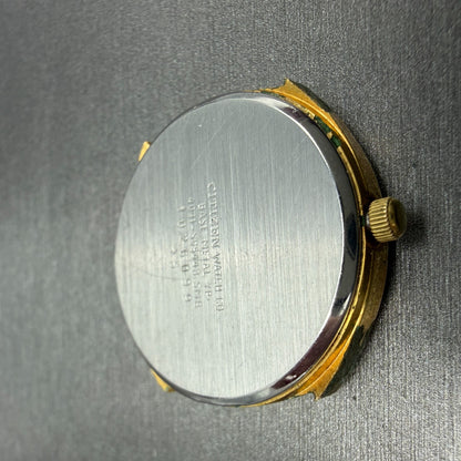 Citizen CQ Watch 32mm Black Dial Gold Tone Round PARTS!! 4031-S05448 New Battery10