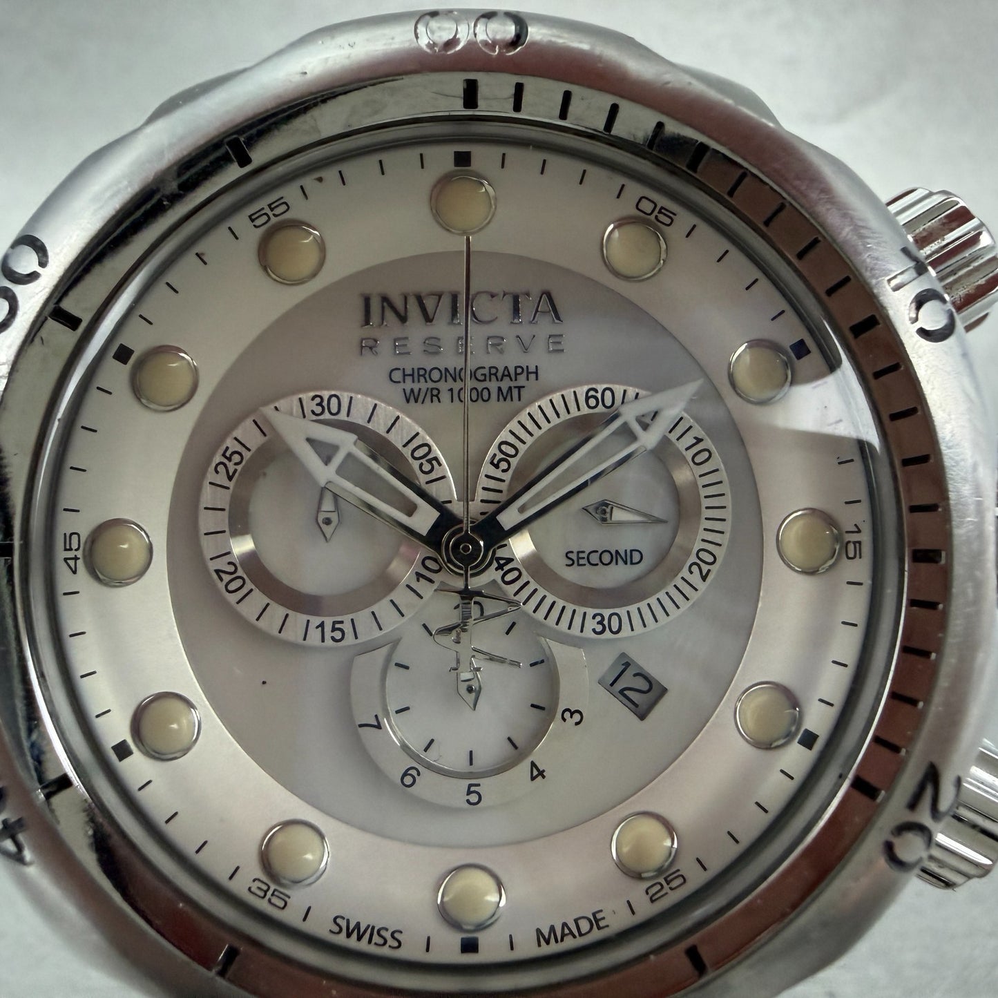 Invicta Reserve Venom Chrono Watch Men 51mm MOP Dial Steel Date 13912 New Batt1