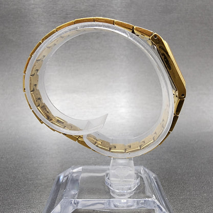 Seiko Tank Watch Women 13mm Champagne Dial Gold Tone 2e207479 New Battery8
