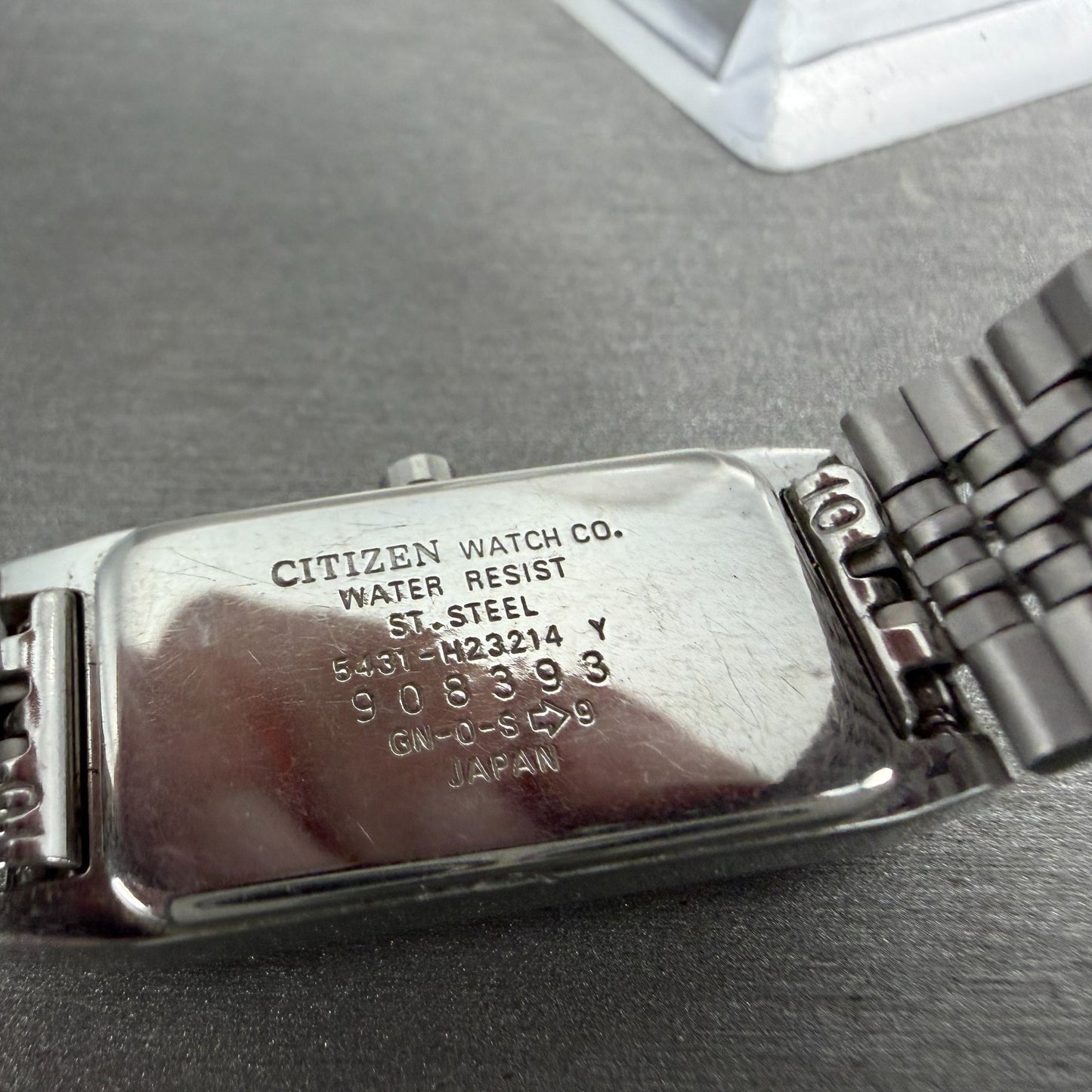 Citizen XC Tank Watch Women 15mm Silver Dial Silver Tone 5431-H23214 New Battery9