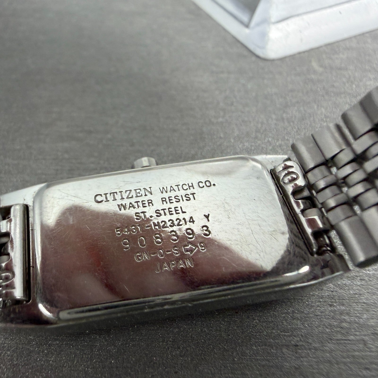 Citizen XC Tank Watch Women 15mm Silver Dial Silver Tone 5431-H23214 New Battery9