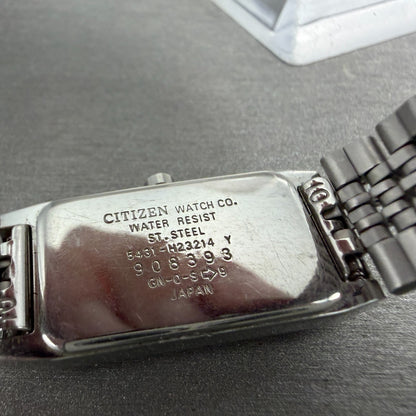 Citizen XC Tank Watch Women 15mm Silver Dial Silver Tone 5431-H23214 New Battery9