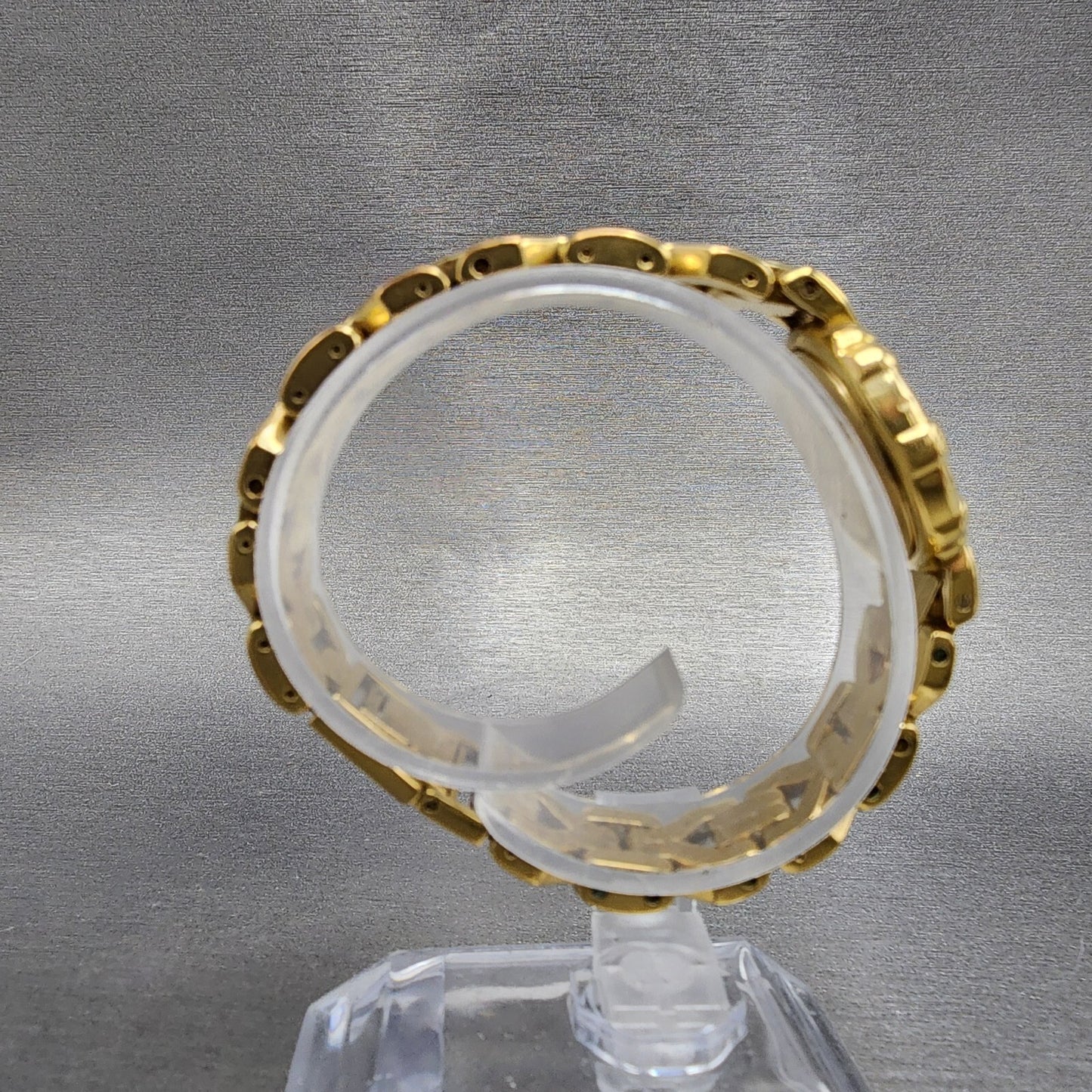 Raymond Weil Watch Women 24mm Black Dial Gold Plated Round 3747 New Battery8