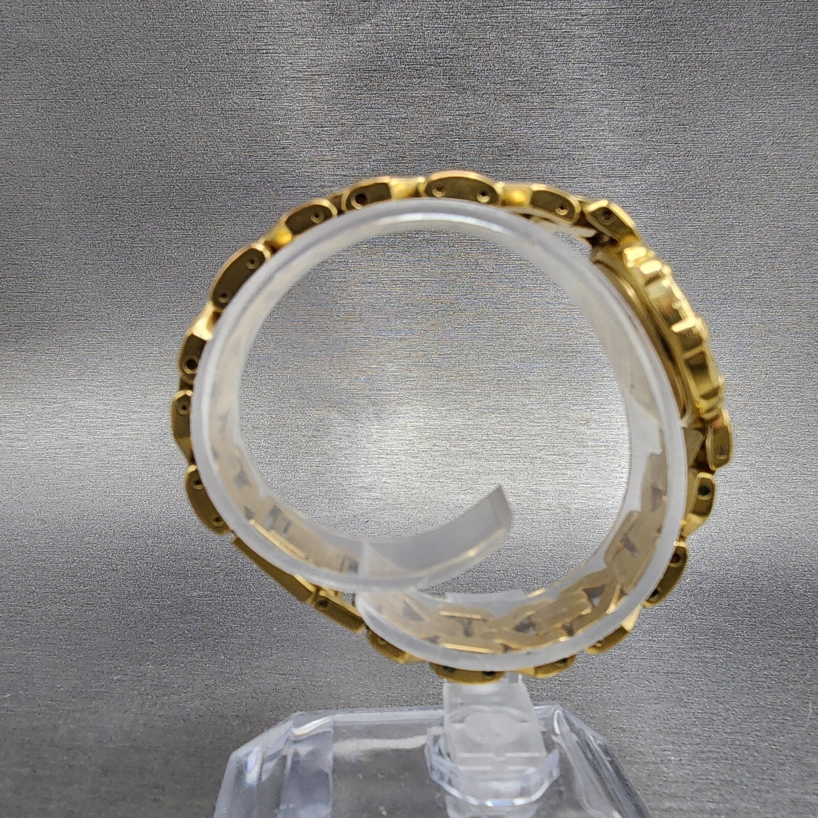 Raymond Weil Watch Women 24mm Black Dial Gold Plated Round 3747 New Battery8