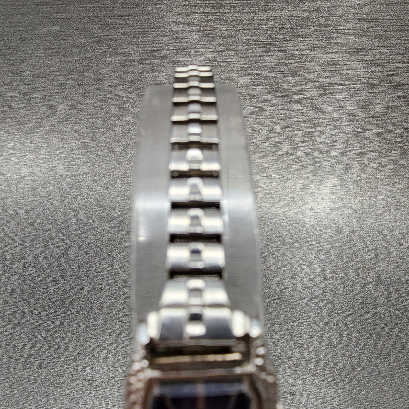 Seiko Tank Watch Women 16mm Blue Dial Silver Tone Octagon Manual 114300 Runs4