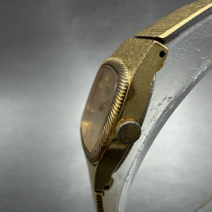Seiko Watch Women 16mm Champagne Dial Gold Tone Vintage 1400-8359 New Battery2