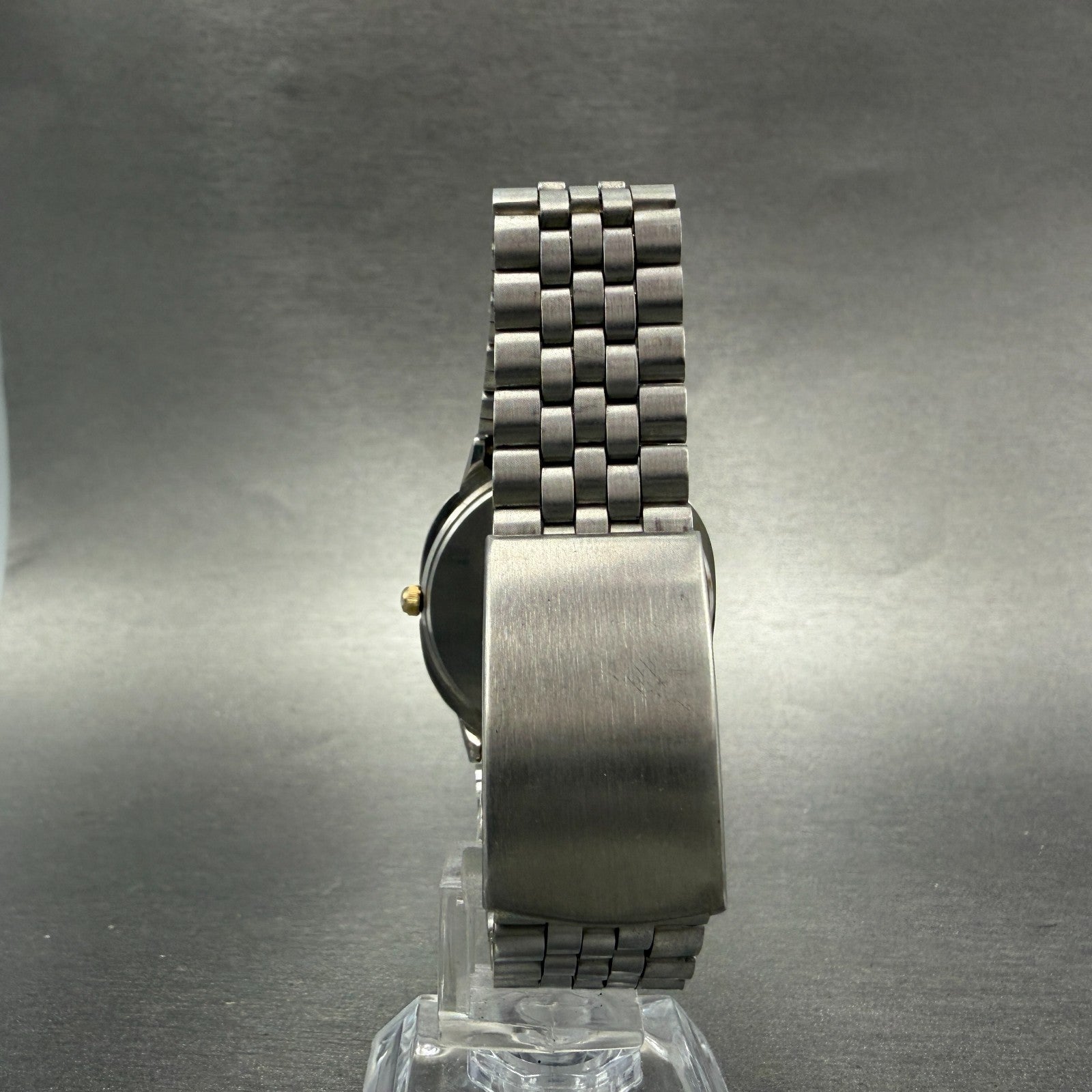 Citizen CQ Watch Men 32mm Brown Dial Two Tone Rectangle 1230-214528 New Battery7