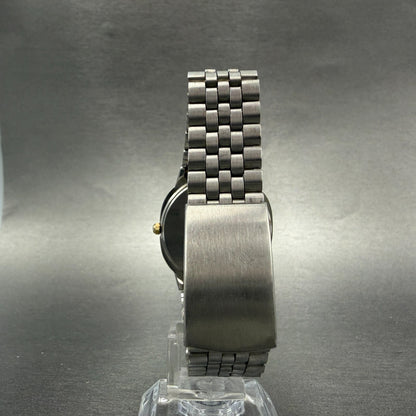 Citizen CQ Watch Men 32mm Brown Dial Two Tone Rectangle 1230-214528 New Battery7