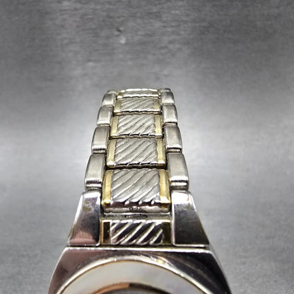 Ecclissi Watch Women 28mm White Dial Two Tone Sterling Silver 33035 New Battery5