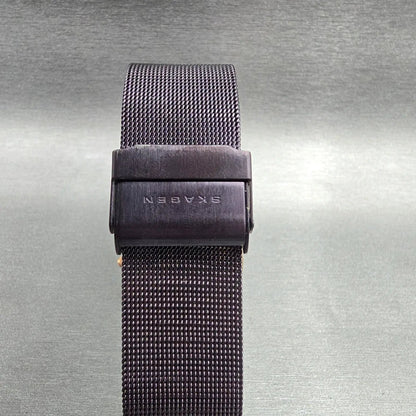 Skagen Watch Men 36mm Brown Dial Rose Gold Case Date Round 233XLRDD New Battery7
