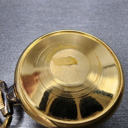 Citizen Pendant Watch Women 29mm Gold Dial Gold Tone Manual Wind Round Runs10