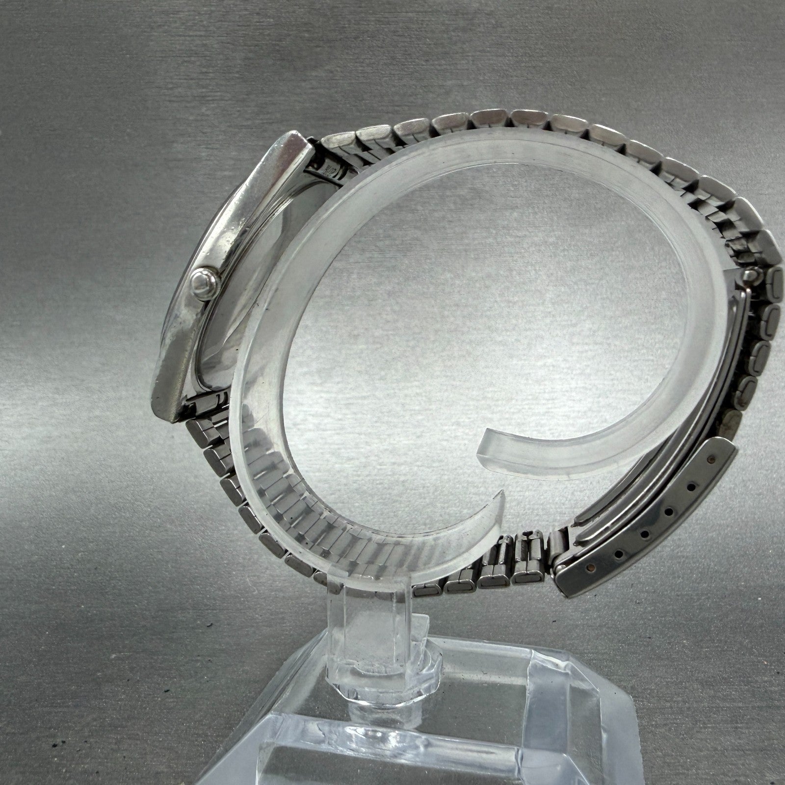 Seiko Watch Men 34mm Silver Dial Silver Tone Date Vintage 7832-5010 New Battery6