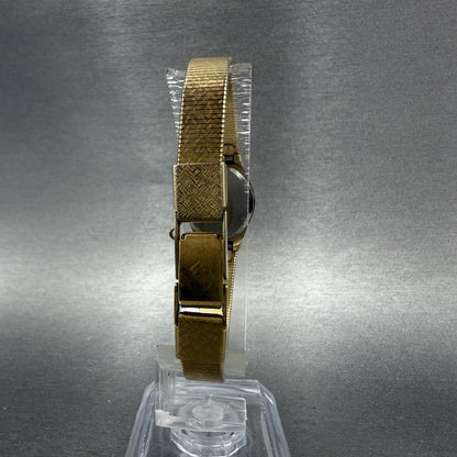 Seiko Watch Women 25mm Gold Dial Gold Tone Hexagon Vintage 2C215149 New Bat TZ07