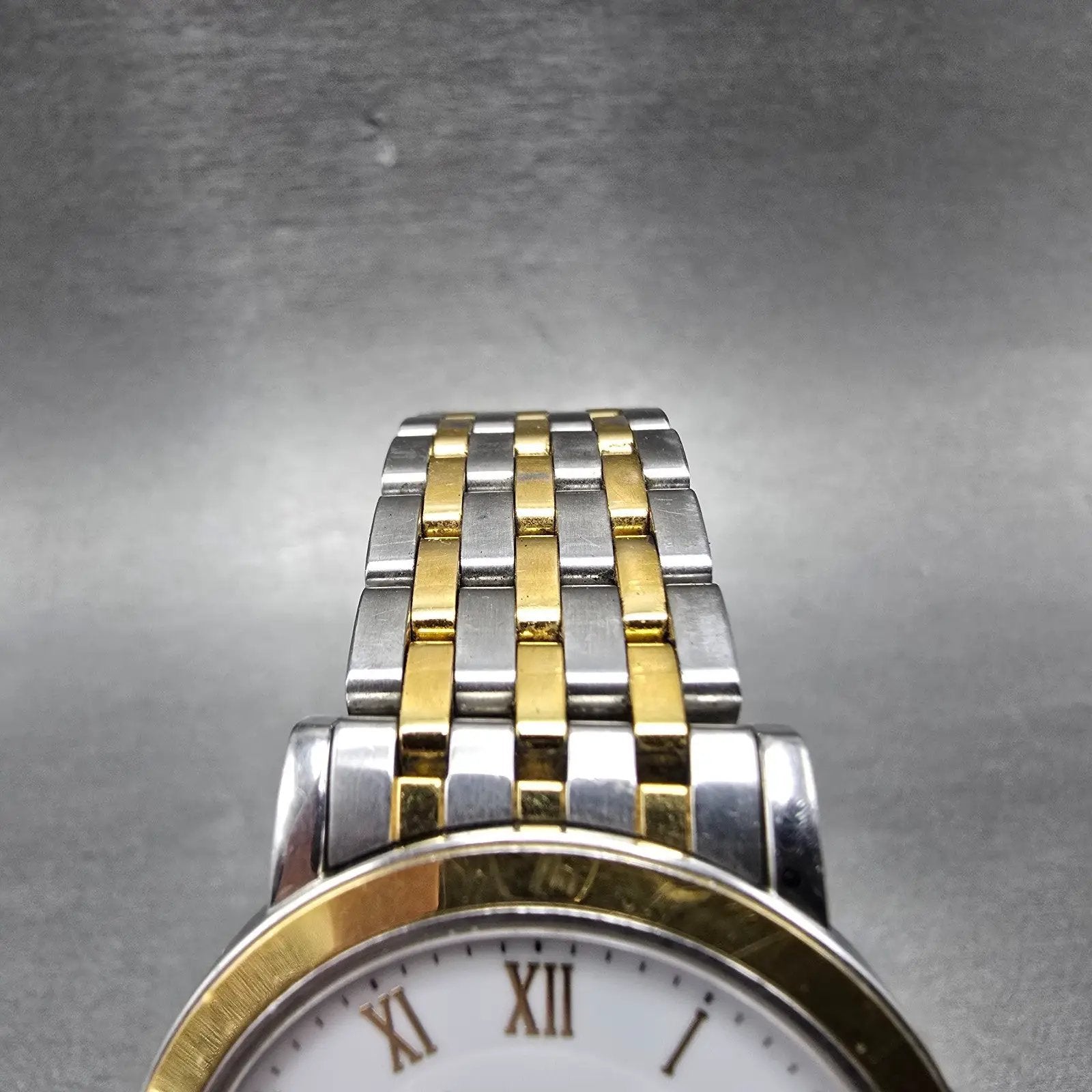 Raymond Weil Toccata Watch Men 35mm White Dial Two Tone Date Round New Battery W4