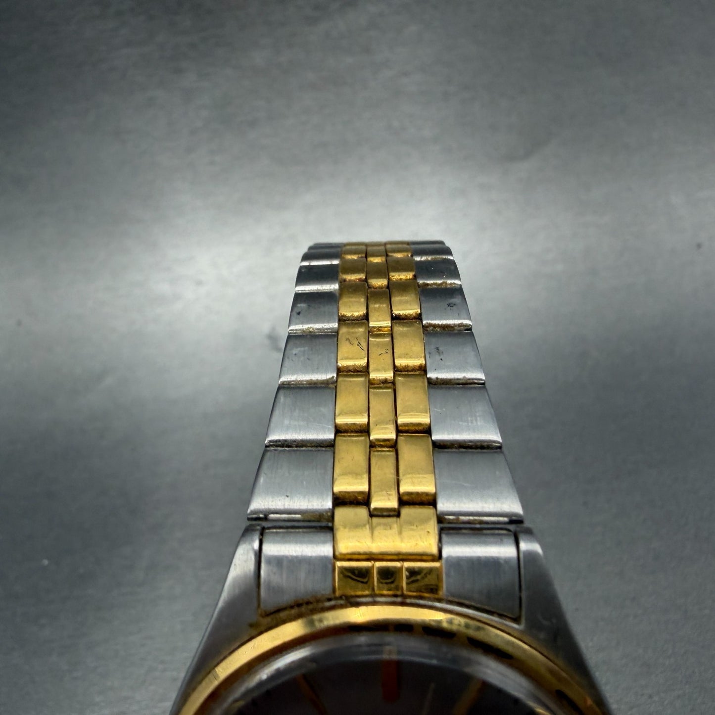 Seiko Watch Men 36mm Silver Dial Two Tone Daydate Round 7n43-8a30 New Battery G64