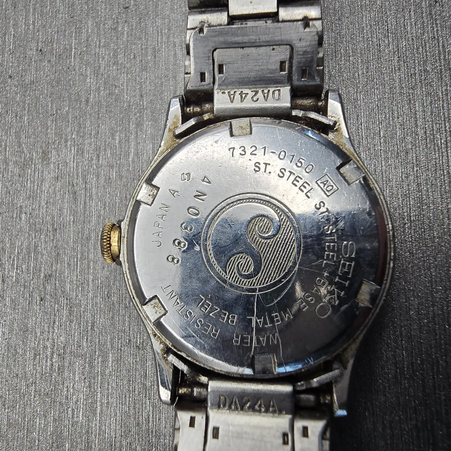 Seiko Watch Women 24mm Gray Dial Two Tone Round 7321-0150 New Battery Vintage10