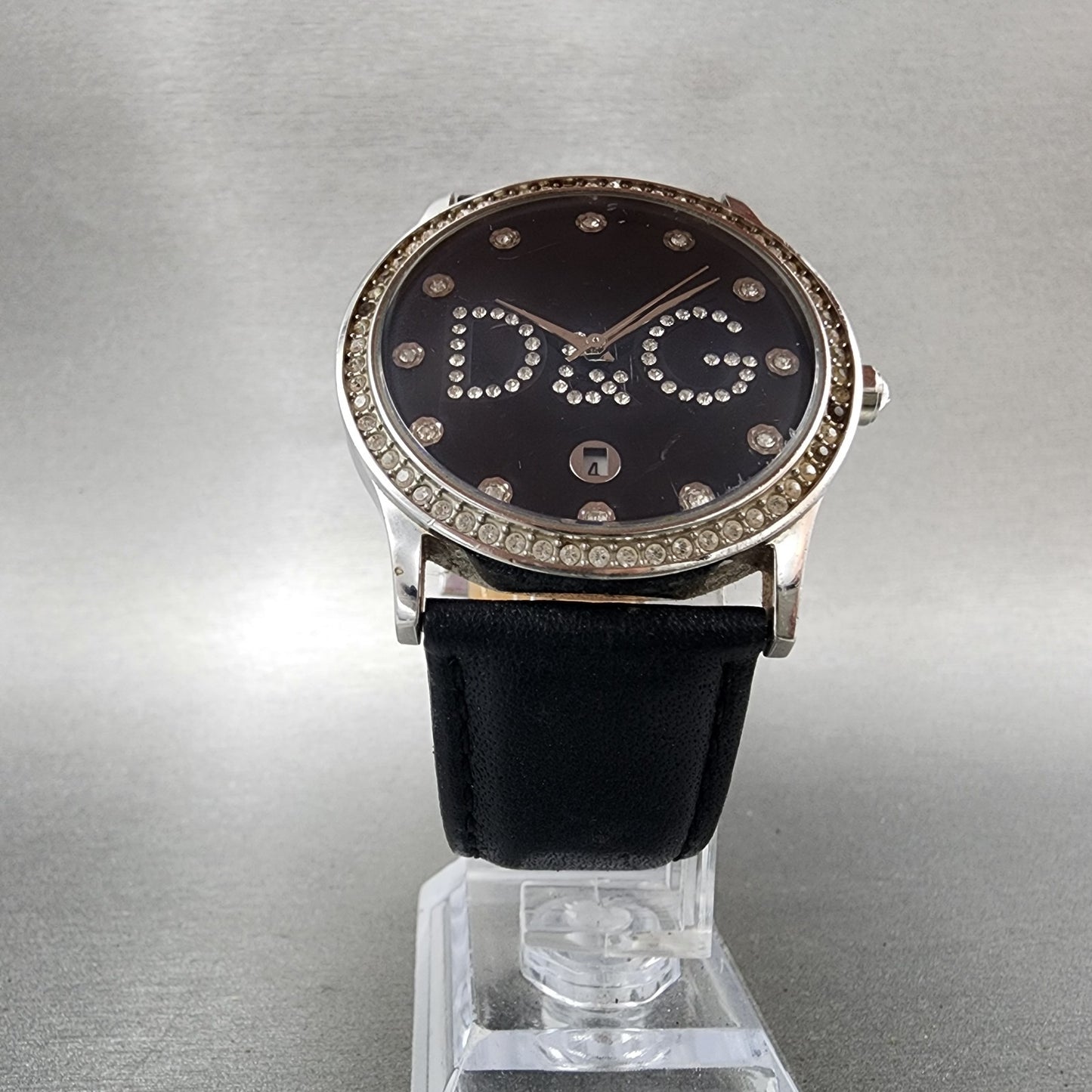 Dolce Gabbana Gloria Watch Women 40mm Black Dial Steel Round DW0008 New battery5