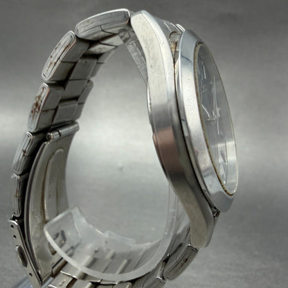 Seiko Watch Men 37mm Blue Dial Silver Tone Daydate Round 7N43-9080 PARTS4