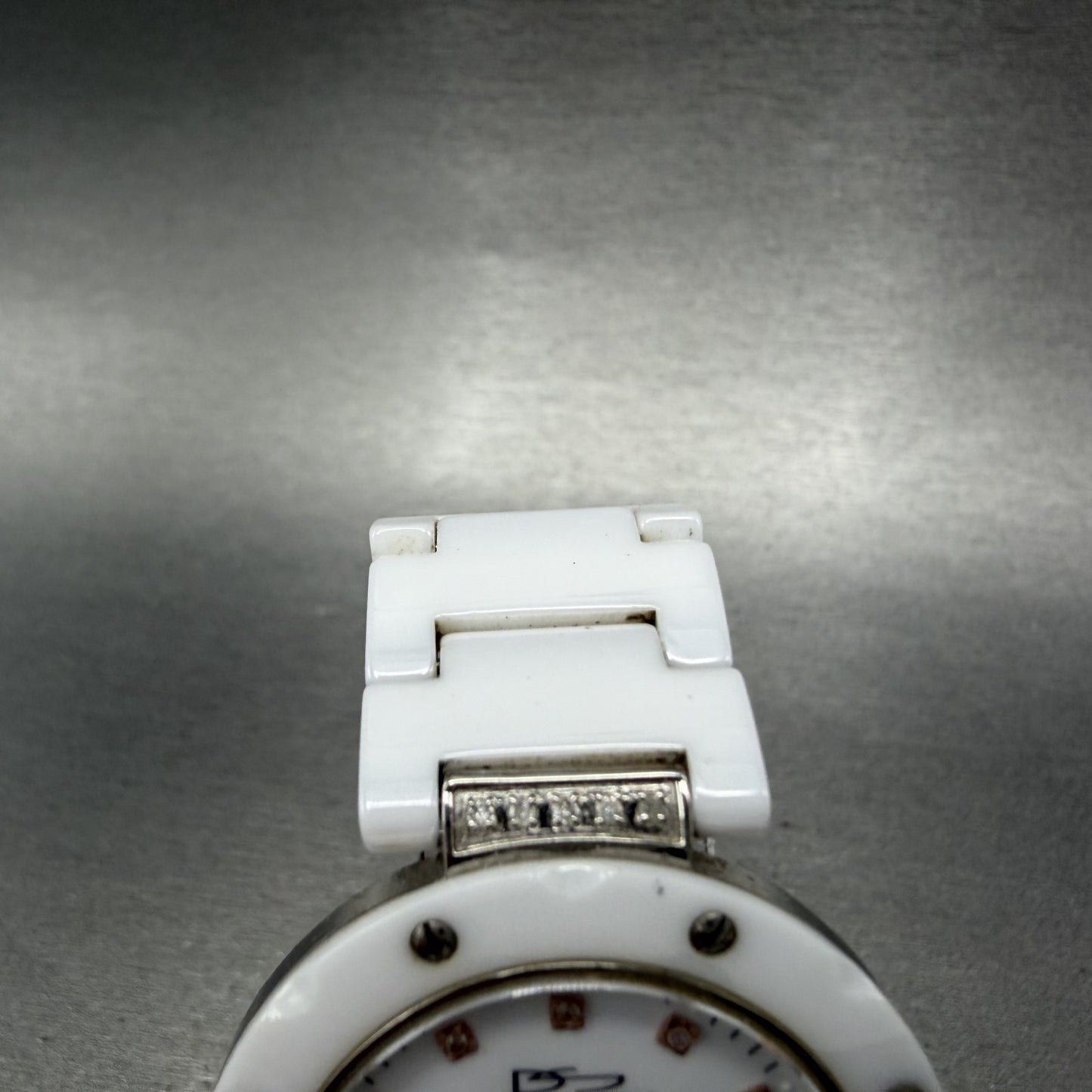 Daniel Steiger Watch Women 35mm White Dial Steel Ceramic Date 8092L New Battery4