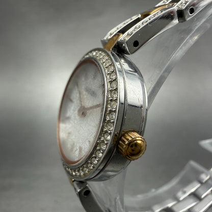 Bulova Watch Women 22mm MOP Dial Two Tone Round 98L212 New Battery Vintage2