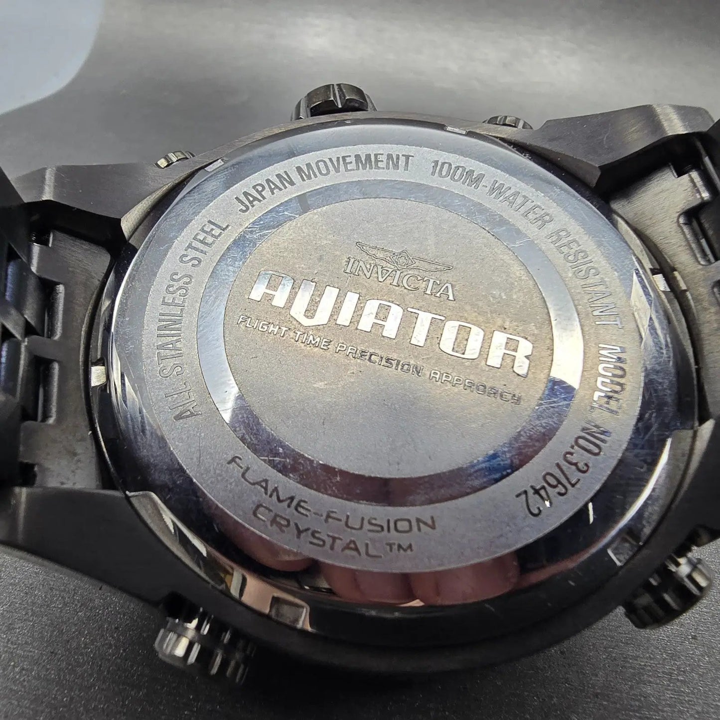 Invicta Coalition Forces Watch Men 57mm Black Dial Black Tone Round New Battery9