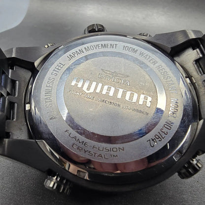 Invicta Coalition Forces Watch Men 57mm Black Dial Black Tone Round New Battery9