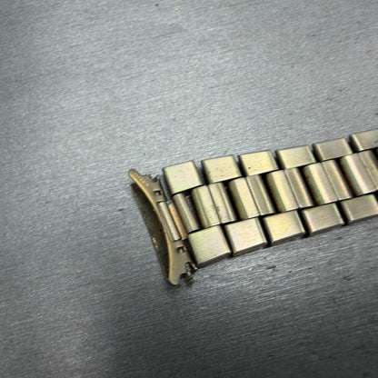 Seiko Bracelet 20mm Stainless Steel Gold Tone Tri Folding Clasp Vintage S100312