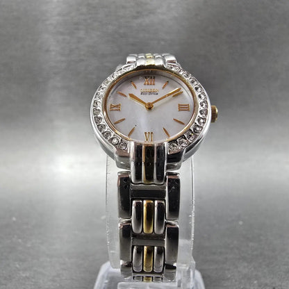 Citizen Eco-Drive Watch Women 21mm MOP Dial Two Tone Gemmed B023-S019249 Works5