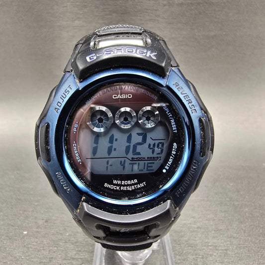 Casio G-Shock GW-M500F Watch Men 47mm Blue Black Alarm Chronograph Works Solar0