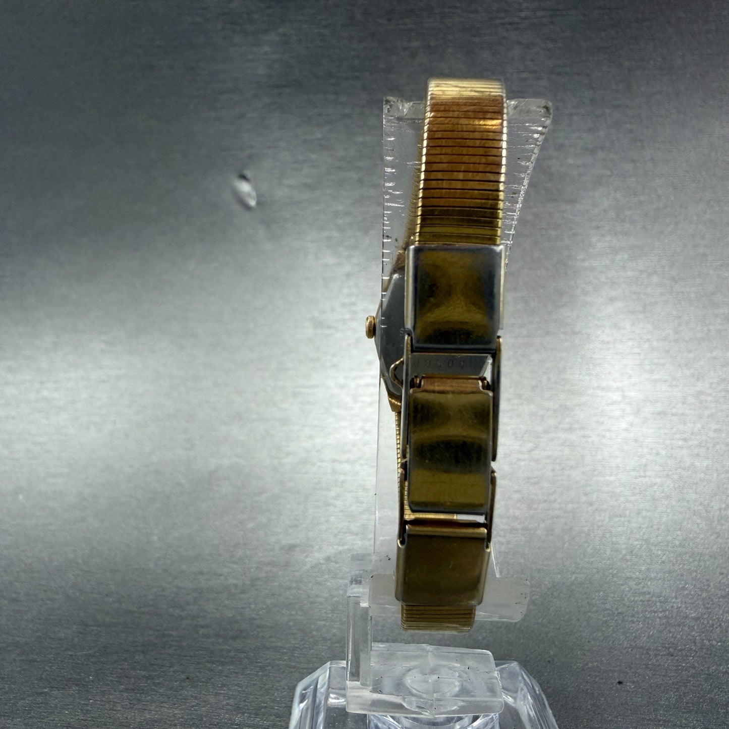 Seiko Watch Women 17mm Silver Dial Gold Tone Hexagon 2C20-5790 New Battery Jh77