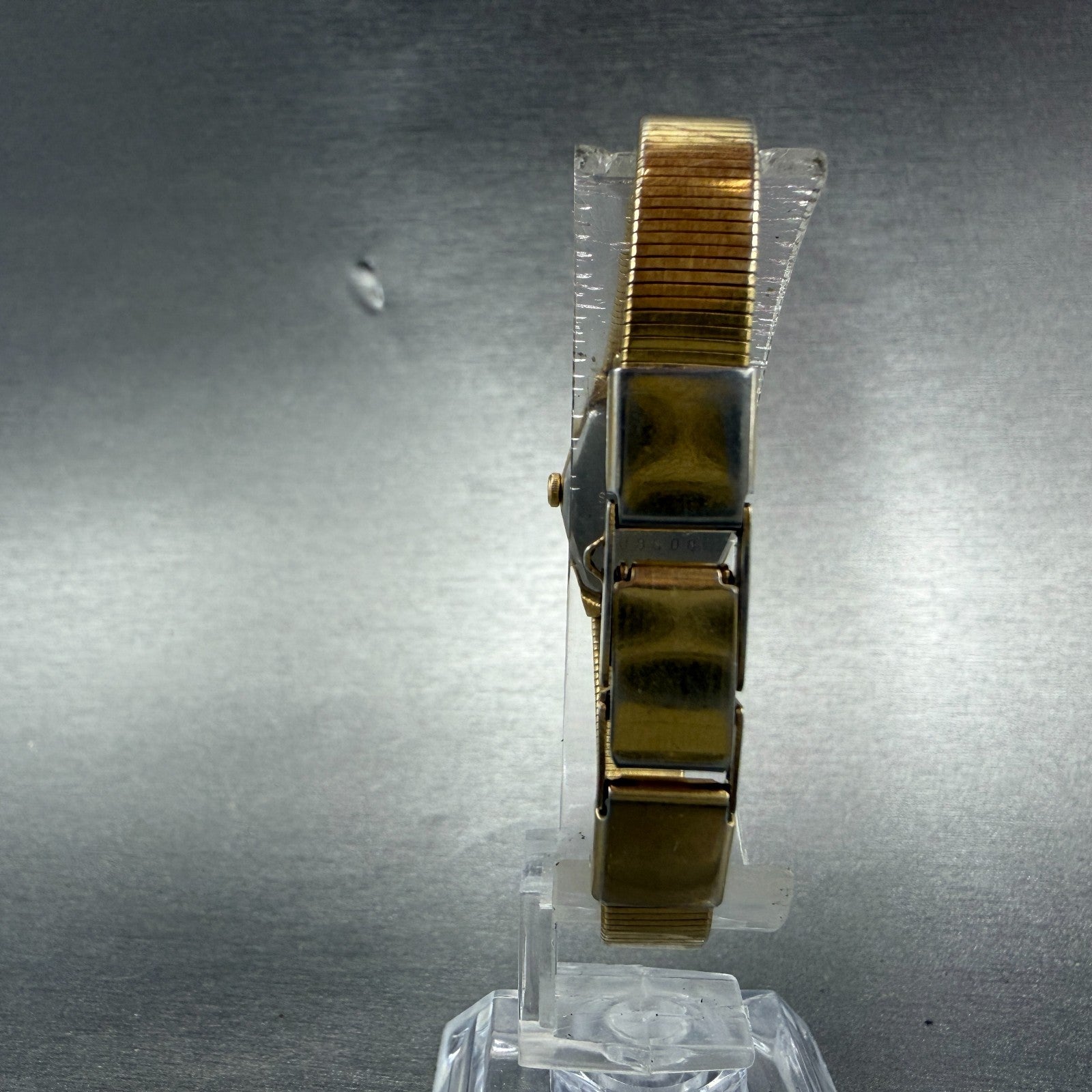 Seiko Watch Women 17mm Silver Dial Gold Tone Hexagon 2C20-5790 New Battery Jh77
